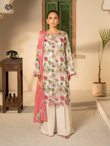 Embroidered Lawn Suit | D-003