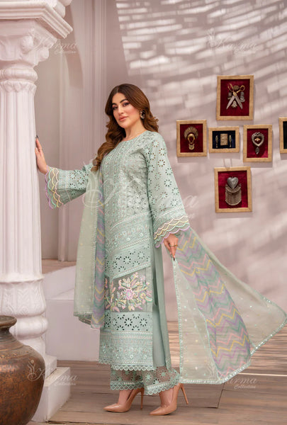 Maah E Rooh | Karma Collection | Light Turquoise