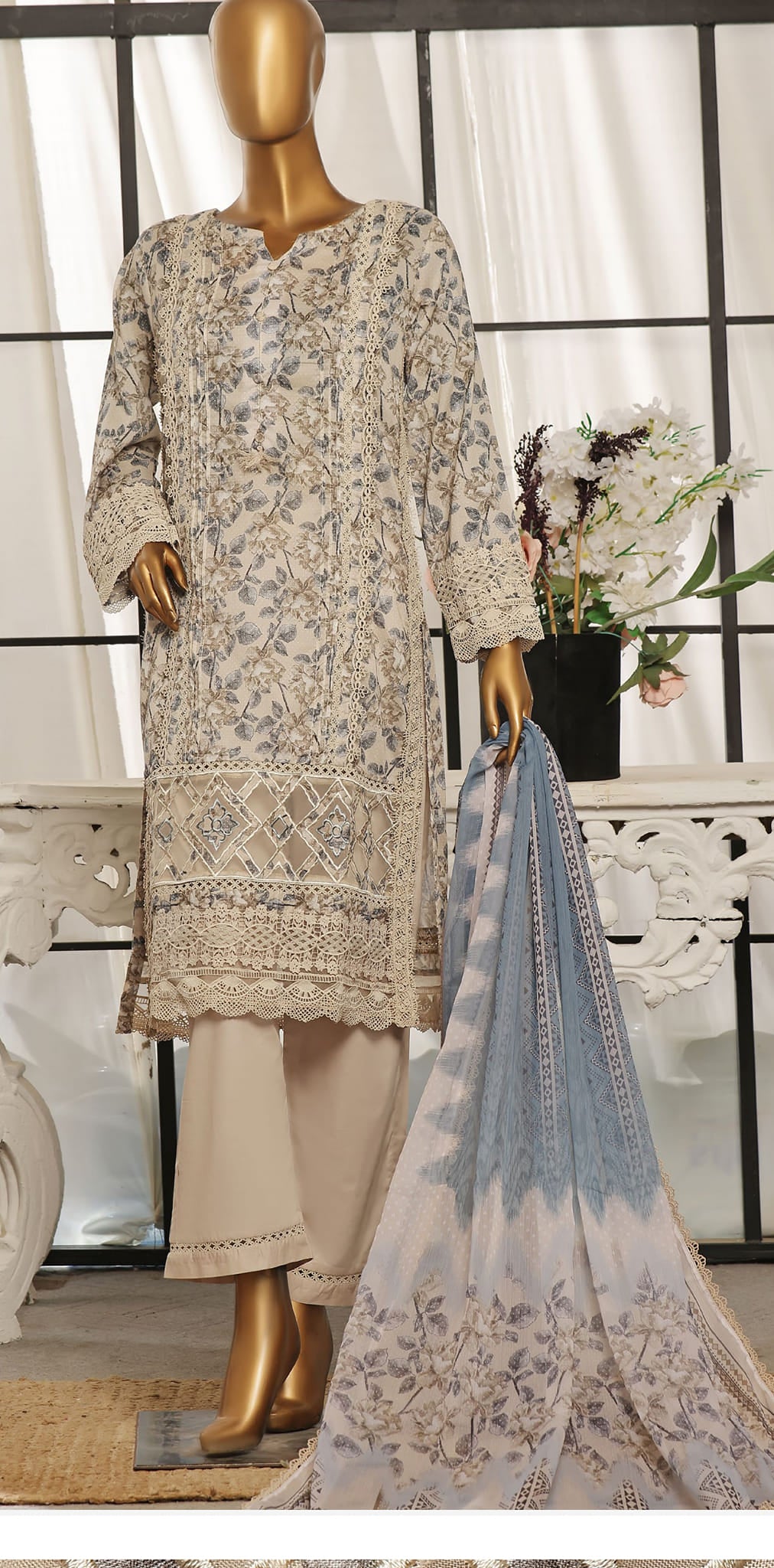 Sadabahar Rania Lawn Vol 2 | Beige