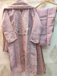 organza party wear mauve