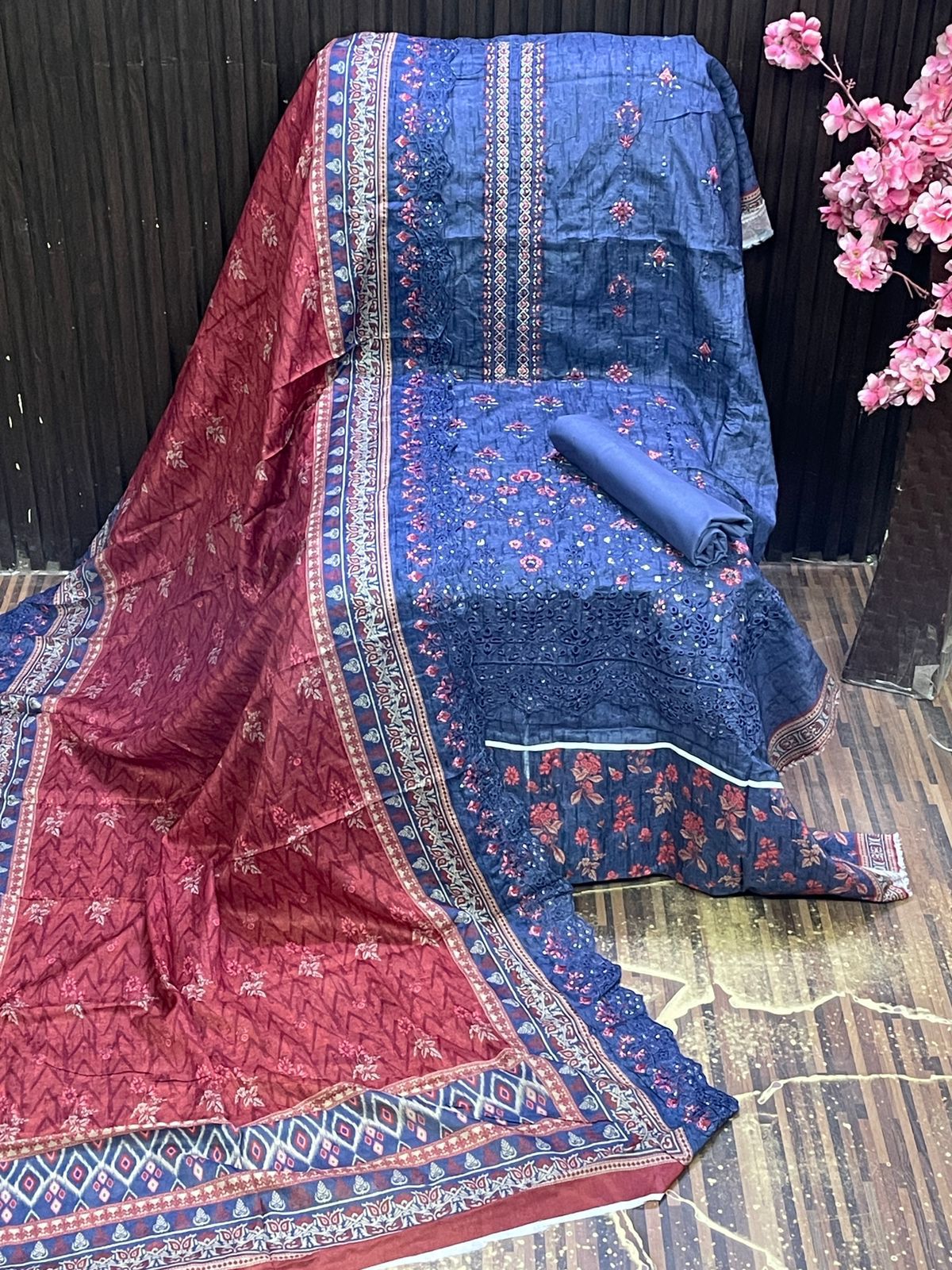 Riwayat Embroidered Lawn Collection (Violet)