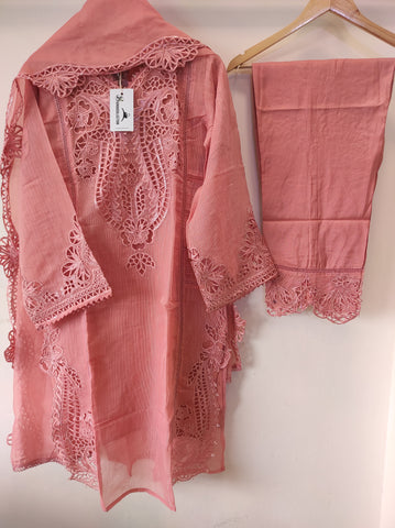 Peach Cutwork Tunic