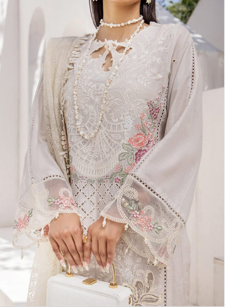 ZA Clothing Embroidered Semi Stitched Lawn | Light Fawn | Vol 02