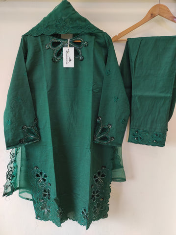 Cutwork Tunic | Teal Green