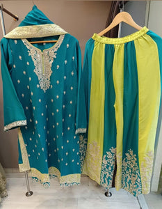 Garara Set- Peacock Green