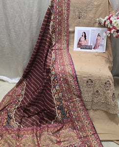 NEESHAY | Tawakkal Embroidered Lawn (Beige)