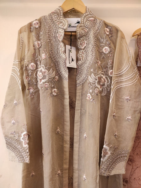 Beige Appliqué Jacket