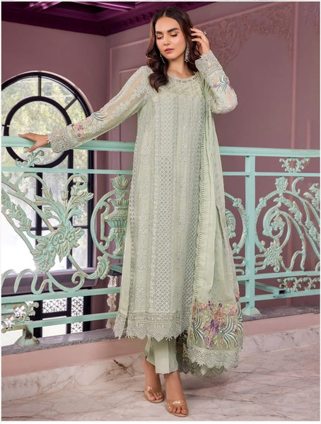 Embroidered Chiffon Design - 08