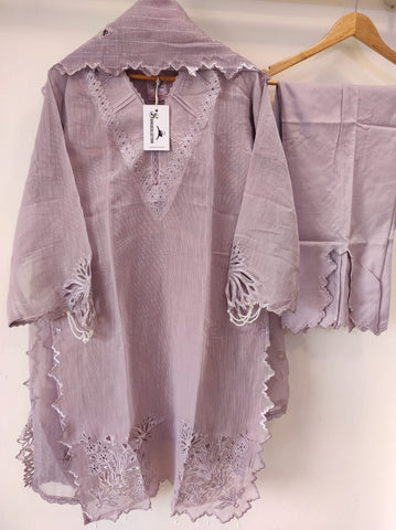 Lilac Cutwork Tunic