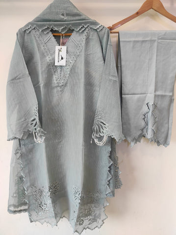 Blue Cutwork Tunic