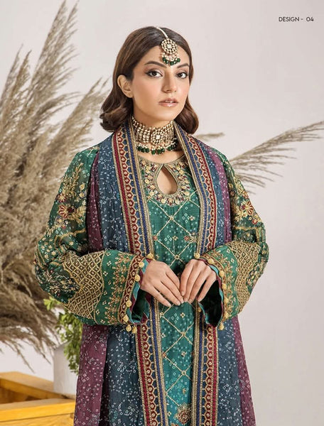 Embroidered Chiffon Design - 15