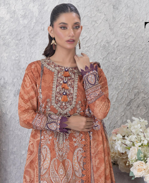 GUL ADHAR STITCHED LAWN | GA009