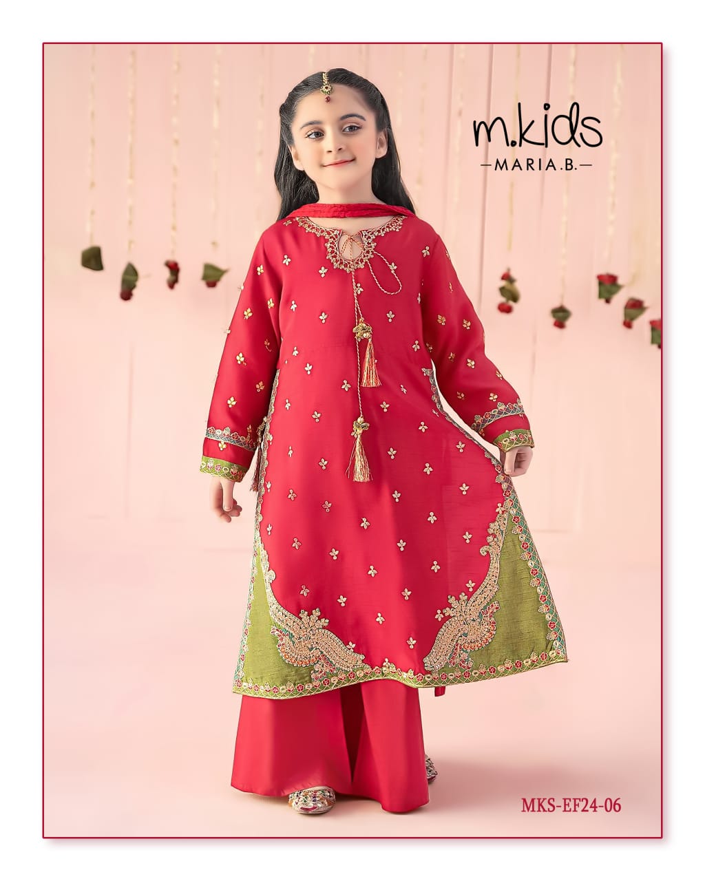 3 Piece Embroidered Lawn Suit | MKS-EF24-06