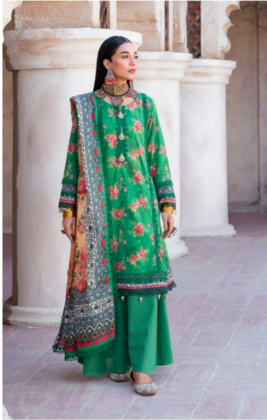 Mausummery Lawn Unstitched Collection | GREEN BERYL