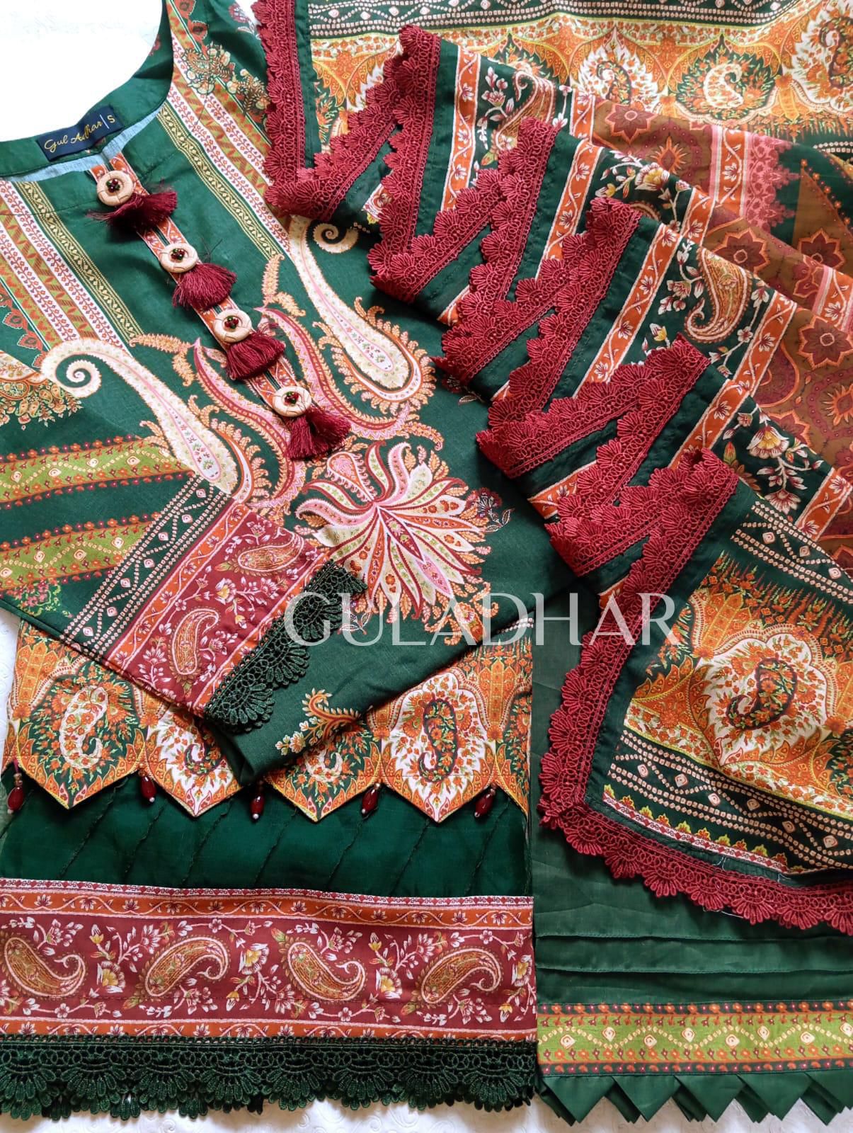 GUL ADHAR STITCHED LAWN | GA005